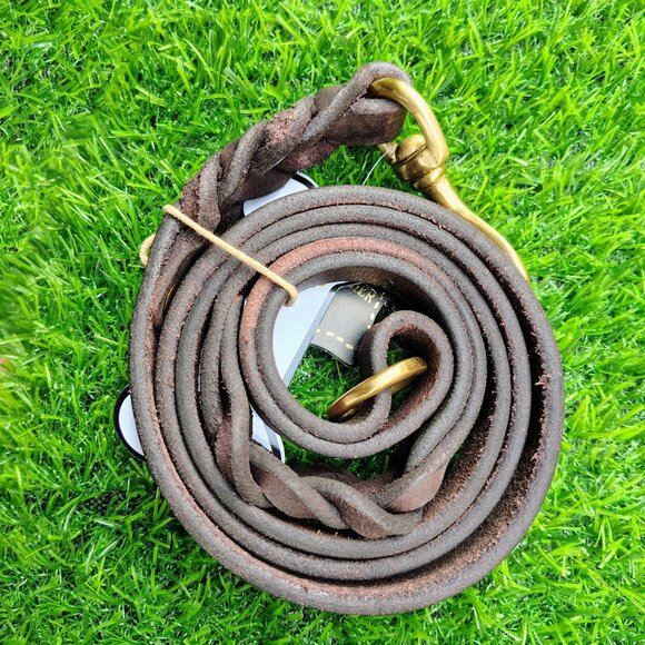 GENUINE LEATHER Dog Leash Heavy Duty Training Lead for Small to Large Dogs - Picture 4 of 7